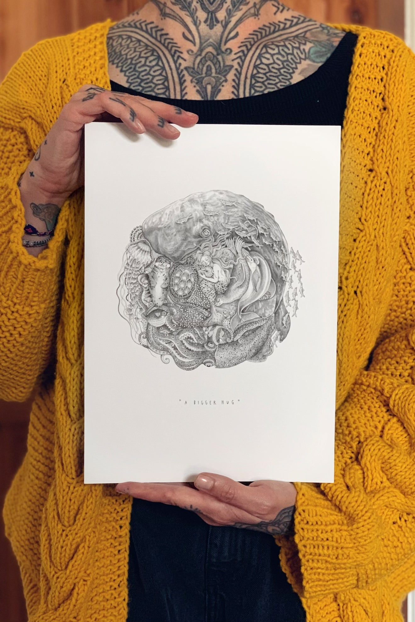 'A Bigger Hug' Fine Art Print - A4