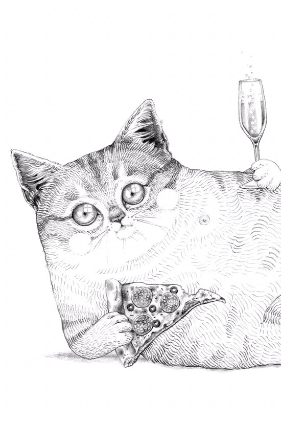 'Party Animal' Fine Art Print - A5 - sold out